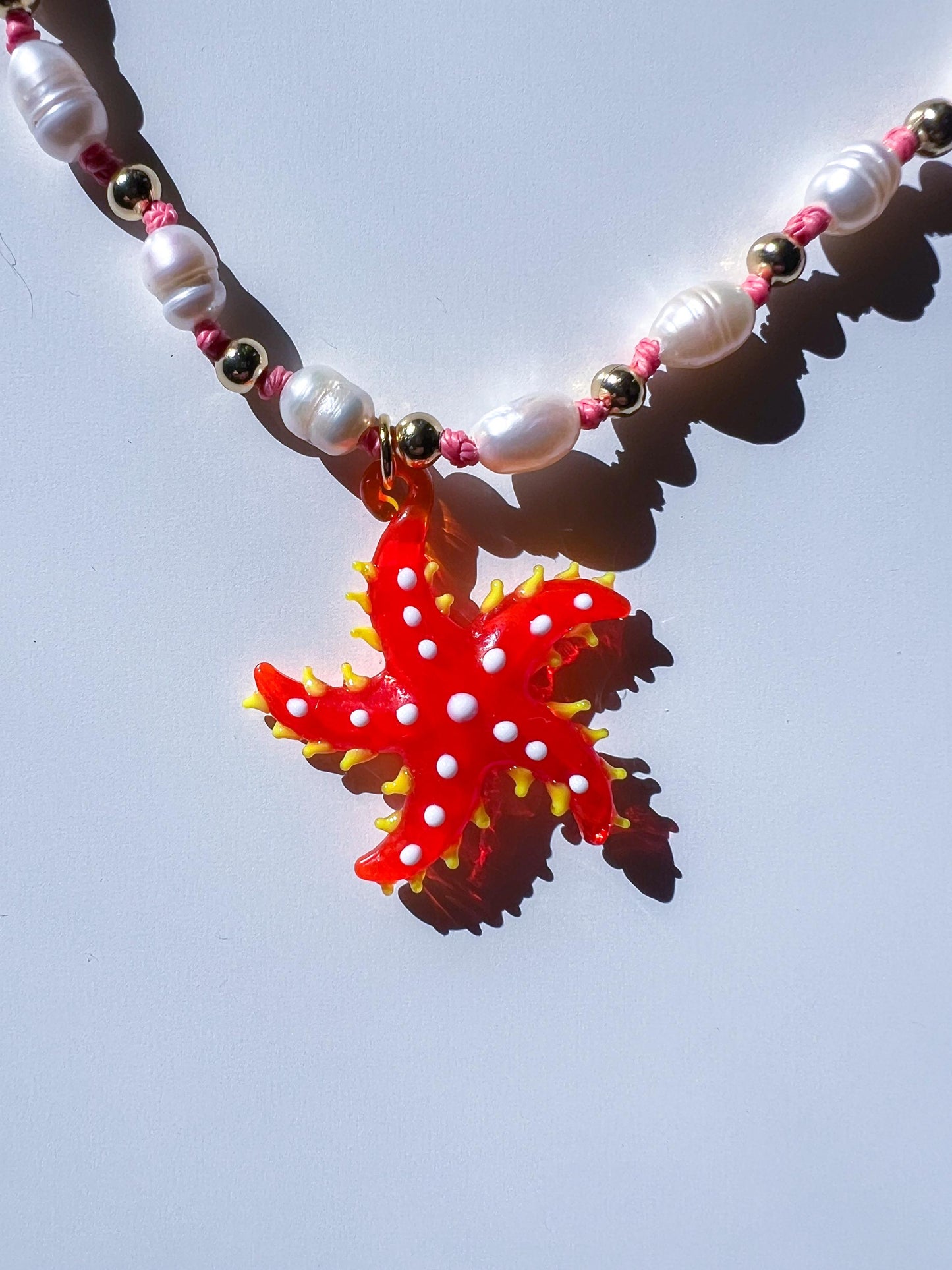 Adjustable Short Multicolor Mixed-Beaded "Watermelon Love" Necklace