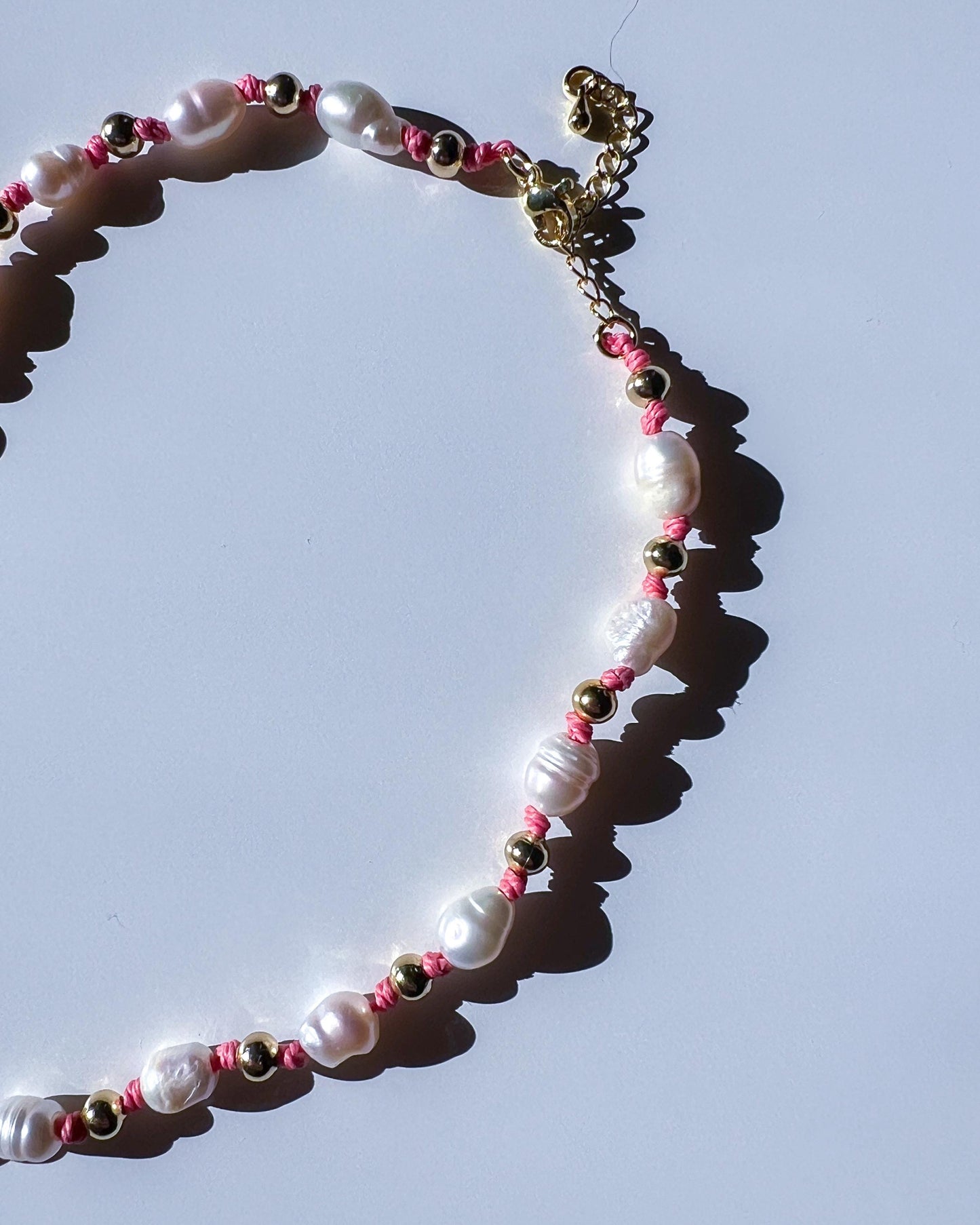 Adjustable Short Multicolor Mixed-Beaded "Watermelon Love" Necklace
