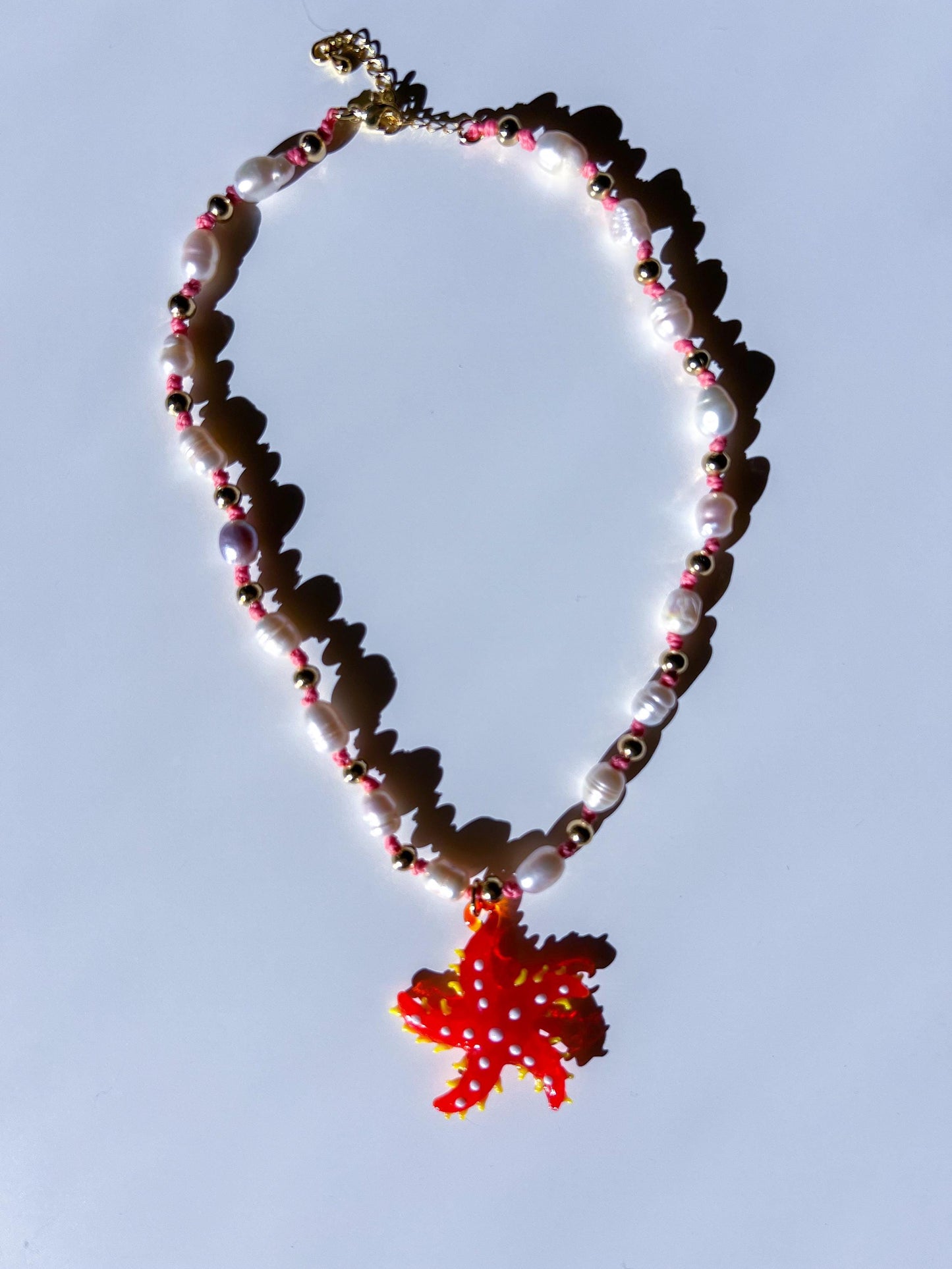 Adjustable Short Multicolor Mixed-Beaded "Watermelon Love" Necklace